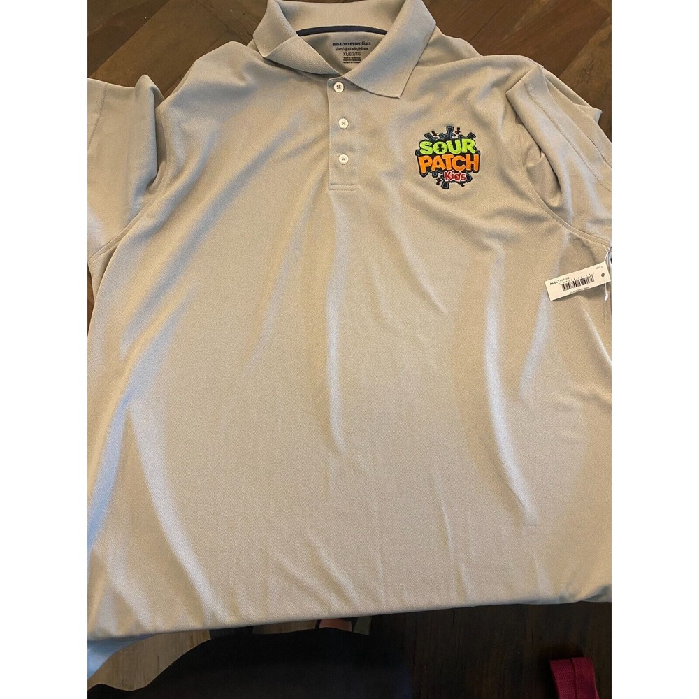 Men's Polo by Amazon with Sour Patch Kids Patch‎ Size XL Slim Collectible